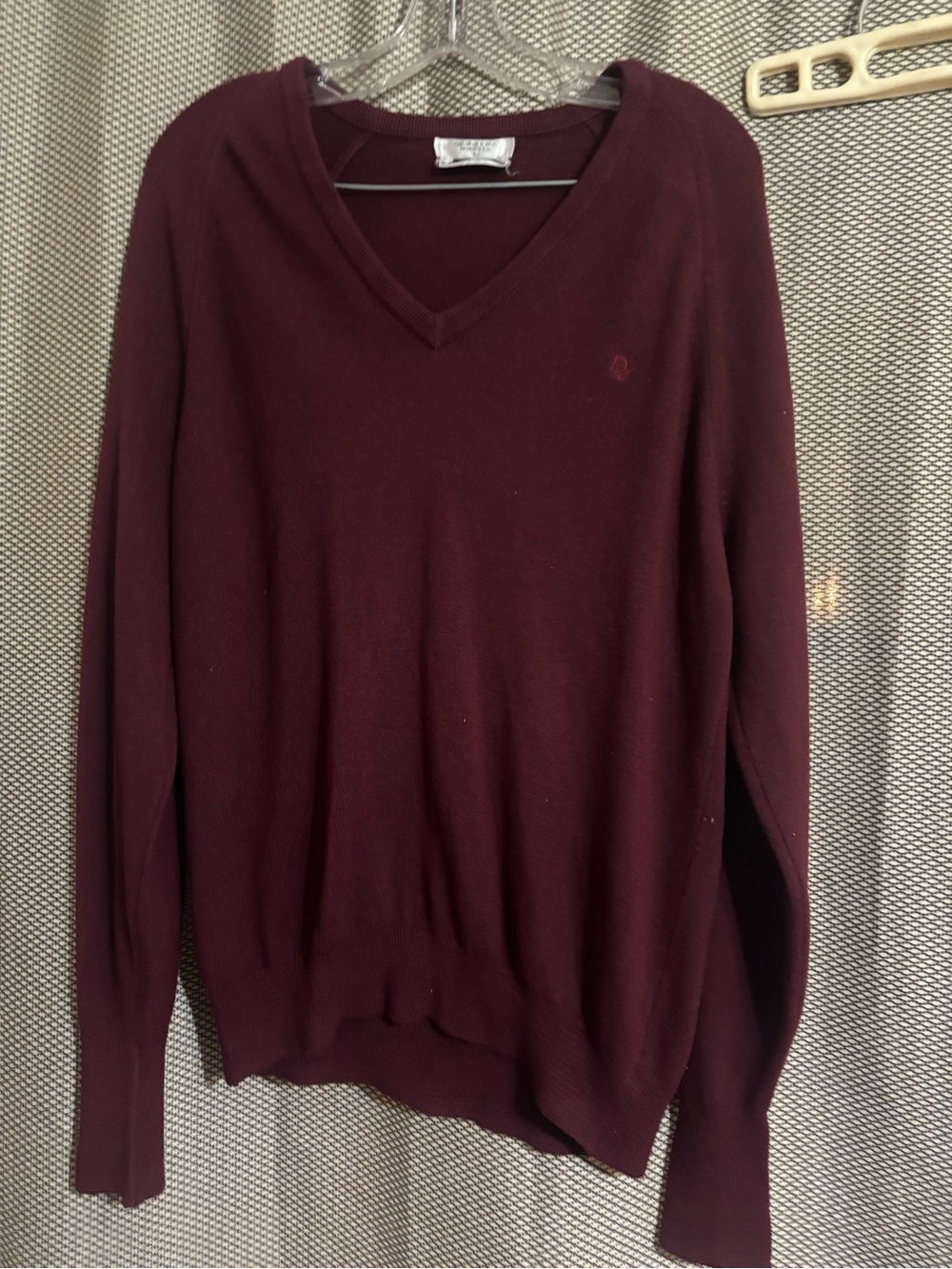 Dior Men V-Neck Sweater in Deep Wine Vintage 1980’s early 1990